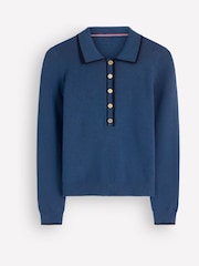 Boden Blue Liz Henley Jumper - Image 5 of 6