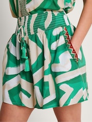 Monsoon Green Posy Print Shorts - Image 4 of 5