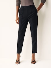 Black Jersey Seam Front Tapered Trousers - Image 2 of 6