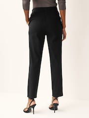 Black Jersey Seam Front Tapered Trousers - Image 3 of 6