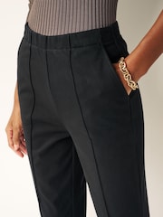 Black Jersey Seam Front Tapered Trousers - Image 4 of 6