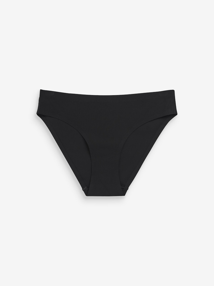 Black Brazilian Rib No VPL Knickers - Image 1 of 6