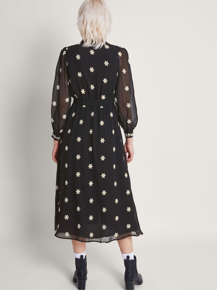 Monsoon Black Embroidered Fiori Shirt Dress - Image 2 of 5
