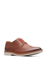 Clarks Brown Leather Atticus Limit Shoes - Image 3 of 7