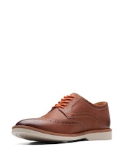 Clarks Brown Leather Atticus Limit Shoes - Image 4 of 7