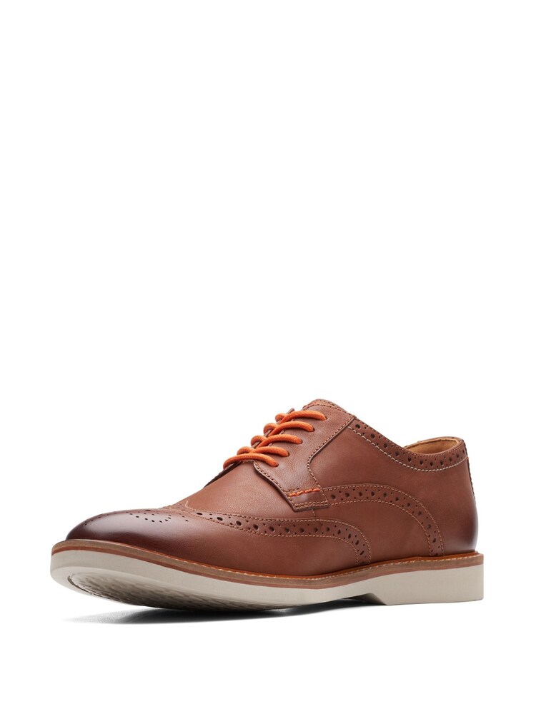 Clarks Brown Leather Atticus Limit Shoes - Image 4 of 7