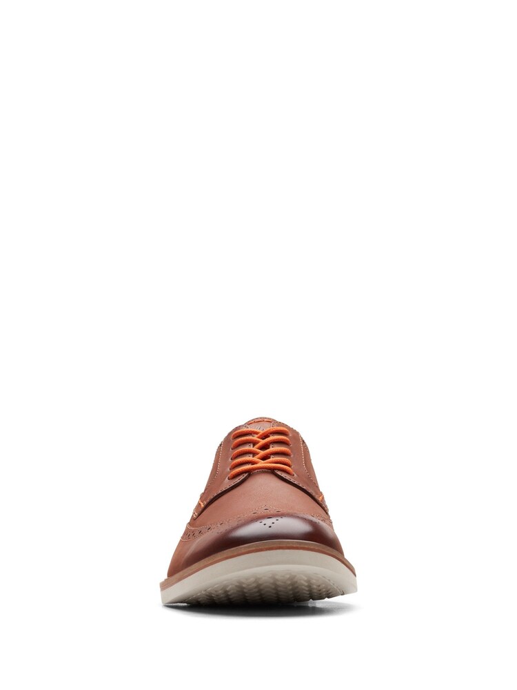 Clarks Brown Leather Atticus Limit Shoes - Image 5 of 7