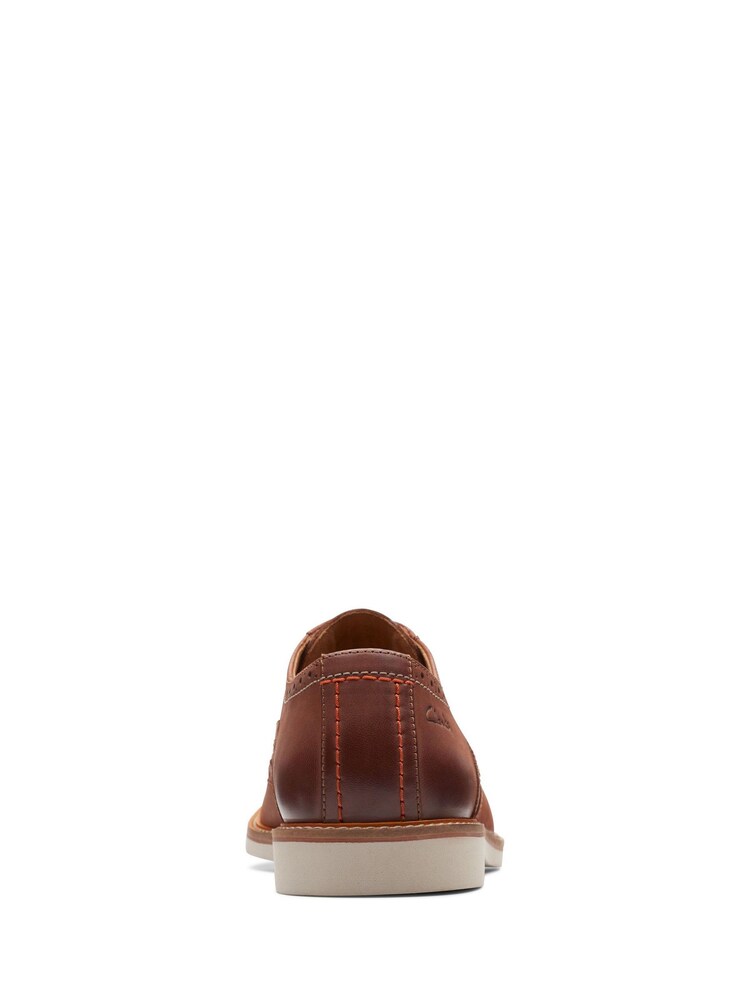 Clarks Brown Leather Atticus Limit Shoes - Image 6 of 7