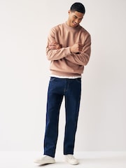 Clay/Neutral Regular Fit Jersey Cotton Rich Crew Sweatshirt - Image 2 of 8