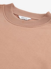 Clay/Neutral Regular Fit Jersey Cotton Rich Crew Sweatshirt - Image 7 of 8