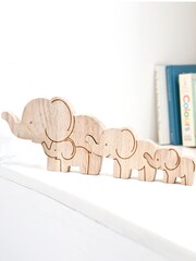 JoJo Maman Bébé Wooden Elephant Family - Image 3 of 4