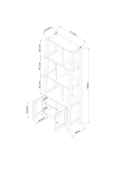 Dove Grey Malvern Oak Effect Storage Ladder Shelf - Image 5 of 9