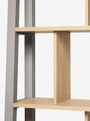 Dove Grey Malvern Oak Effect Storage Ladder Shelf - Image 8 of 9