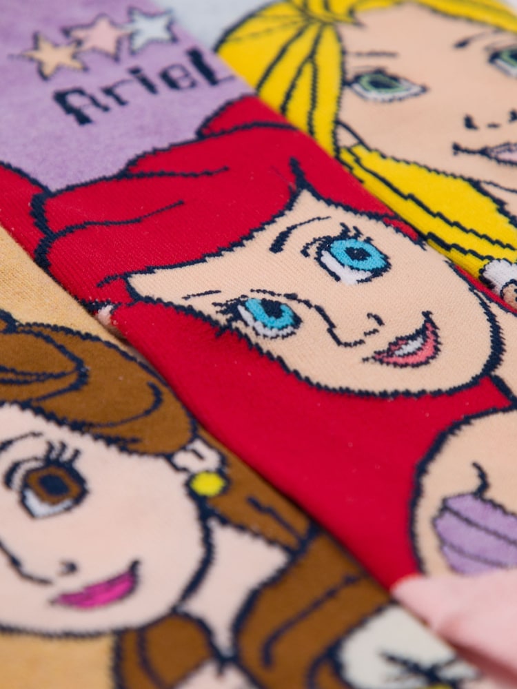 Vanilla Underground Pink Girls Disney Princess Socks 6 Pack - Image 2 of 4