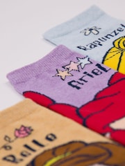 Vanilla Underground Pink Girls Disney Princess Socks 6 Pack - Image 4 of 4