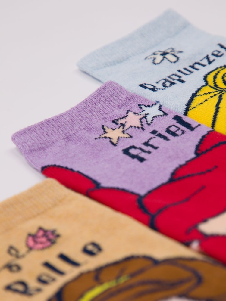 Vanilla Underground Pink Girls Disney Princess Socks 6 Pack - Image 4 of 4