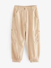 Stone Linen Mix Cargo Trousers (3-16yrs) - Image 5 of 7