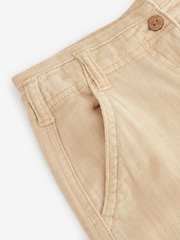 Stone Linen Mix Cargo Trousers (3-16yrs) - Image 7 of 7