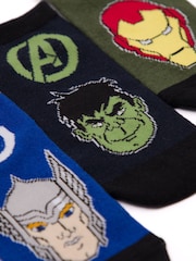 Vanilla Underground Black Marvel Boys Character Socks 6 Pack - Image 3 of 3