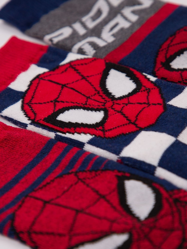 Vanilla Underground Red Spider-Man Boys Character Socks 6 Pack - Image 3 of 3