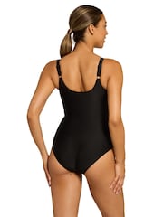 Zoggs Black Adjustable Scoopback Swimsuits With Fixed Foam Cups And Tummy Control - Image 4 of 7