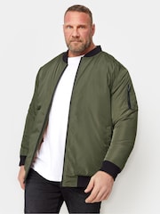 BadRhino Big & Tall Green Rasen Bomber Jacket - Image 1 of 3