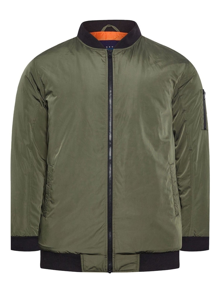 Verde - Chaqueta bomber Rasen de BadRhino Big & Tall - Imagen 2 de 3 Verde - Chaqueta bomber Rasen de BadRhino Big & Tall - Imagen 2 de 3