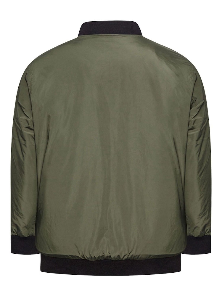 Verde - Chaqueta bomber Rasen de BadRhino Big & Tall - Imagen 3 de 3 Verde - Chaqueta bomber Rasen de BadRhino Big & Tall - Imagen 3 de 3