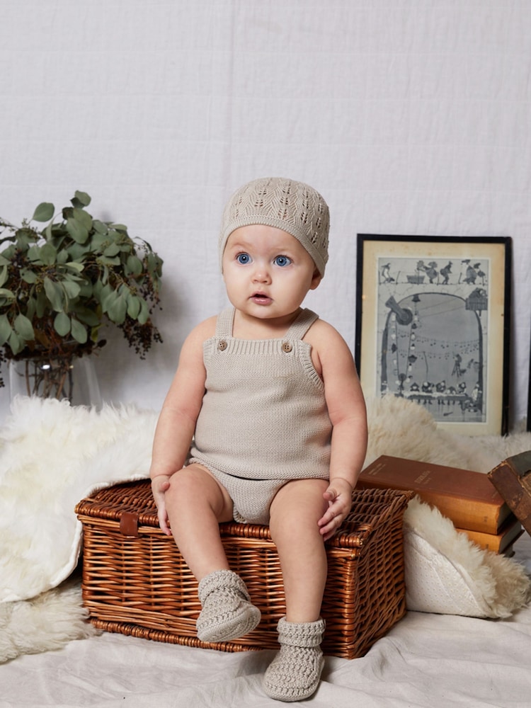 The Little Tailor Stylish Baby Knitted 100% Cotton Romper - Image 1 of 8
