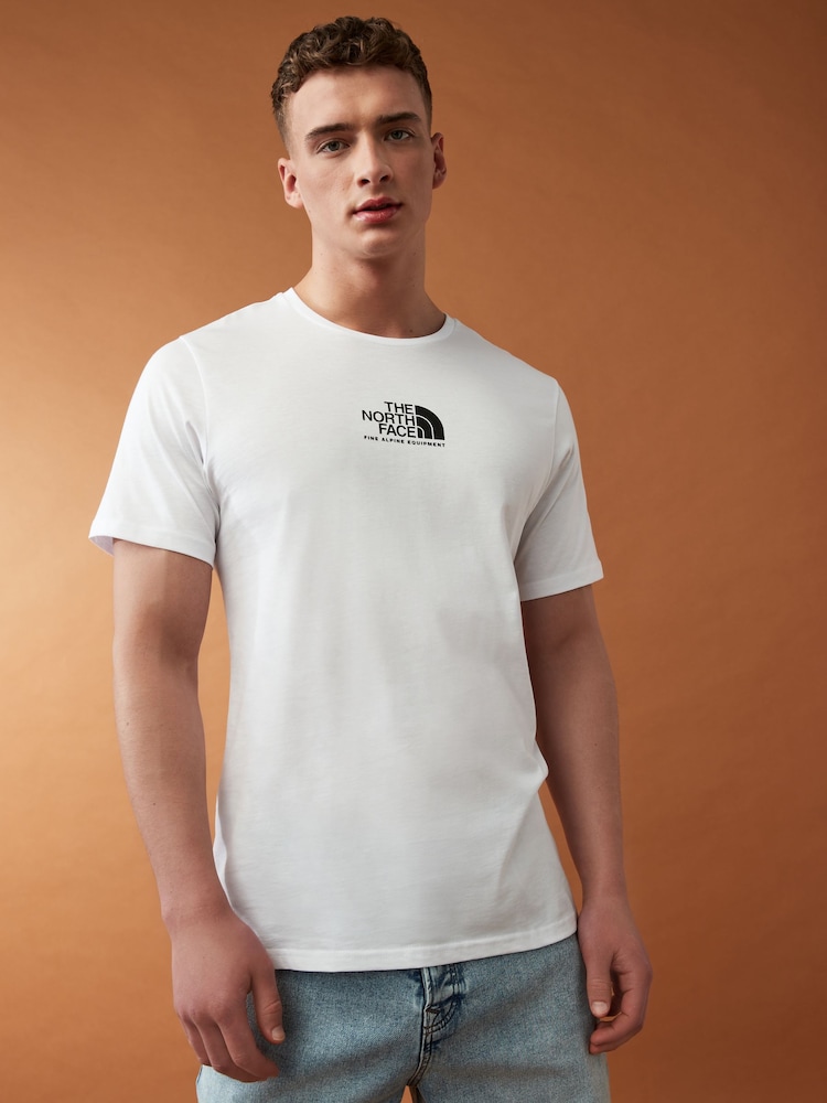The North Face White Mens Fine Alpine Equipment 3 Short Sleeve 100% Cotton T-Shirt - Image 1 of 6