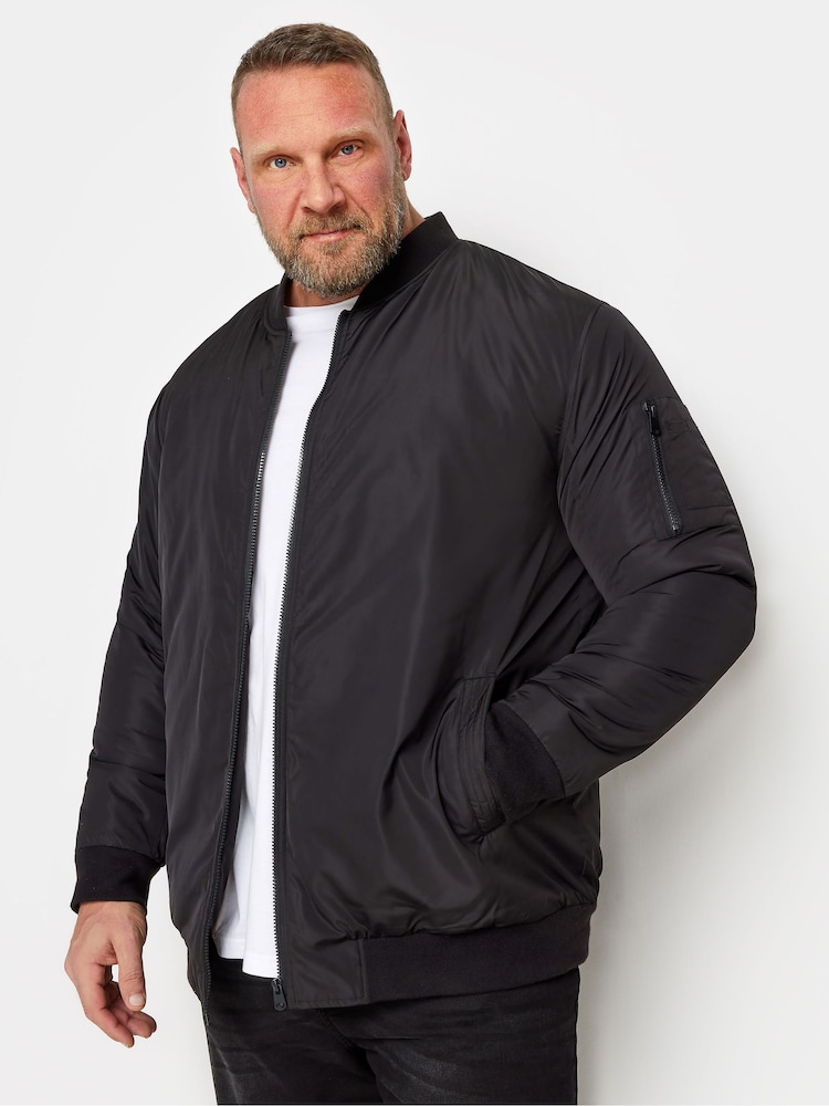 Negro - Chaqueta bomber Rasen de BadRhino Big & Tall - Imagen 1 de 3 Negro - Chaqueta bomber Rasen de BadRhino Big & Tall - Imagen 1 de 3