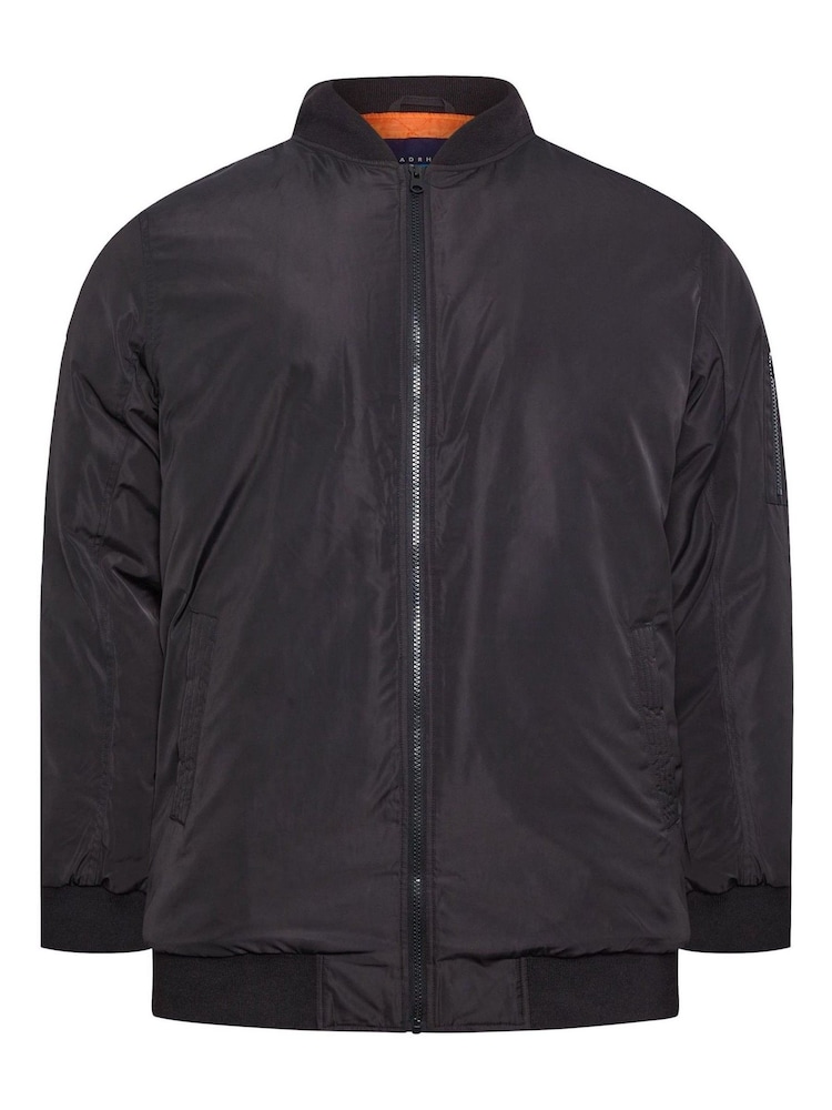 Negro - Chaqueta bomber Rasen de BadRhino Big & Tall - Imagen 2 de 3 Negro - Chaqueta bomber Rasen de BadRhino Big & Tall - Imagen 2 de 3