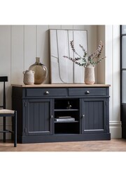 Gallery Home Meteor Navy Leroy 2 Door/2 Drawer Sideboard - Image 1 of 11