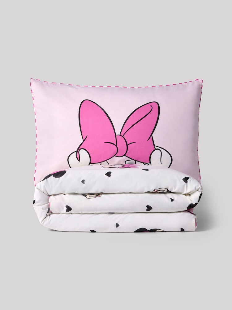 Disney Minnie Mouse Ensemble de housses de couette et de taies d'oreiller en coton 100%. - Image 3 of 9