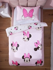 Disney Minnie Mouse Ensemble de housses de couette et de taies d'oreiller en coton 100%. - Image 4 of 9