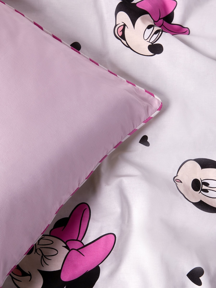 Disney Minnie Mouse Ensemble de housses de couette et de taies d'oreiller en coton 100%. - Image 6 of 9