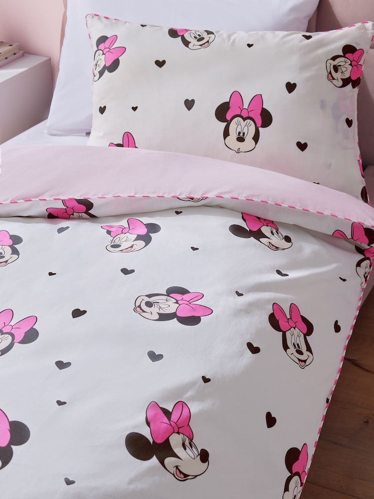Disney Minnie Mouse Ensemble de housses de couette et de taies d'oreiller en coton 100%. - Image 9 of 9