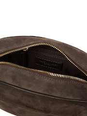 Pure Luxuries London Dark Brown 'Fable' Suede Cross-Body Bag - Image 5 of 7