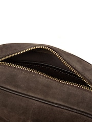 Pure Luxuries London Dark Brown 'Fable' Suede Cross-Body Bag - Image 6 of 7