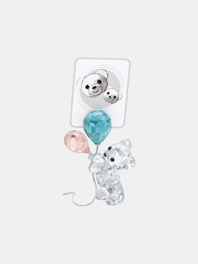 Swarovski White Crystal Balloons Bear Ornament - Image 1 of 2