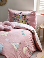 Pink Disney Princess Supersoft Brushed 100% Cotton Duvet Cover and Pillowcase Set - Image 1 of 9