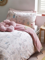 Pink Disney Princess Supersoft Brushed 100% Cotton Duvet Cover and Pillowcase Set - Image 2 of 9
