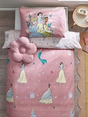 Pink Disney Princess Supersoft Brushed 100% Cotton Duvet Cover and Pillowcase Set - Image 3 of 9