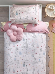 Pink Disney Princess Supersoft Brushed 100% Cotton Duvet Cover and Pillowcase Set - Image 4 of 9