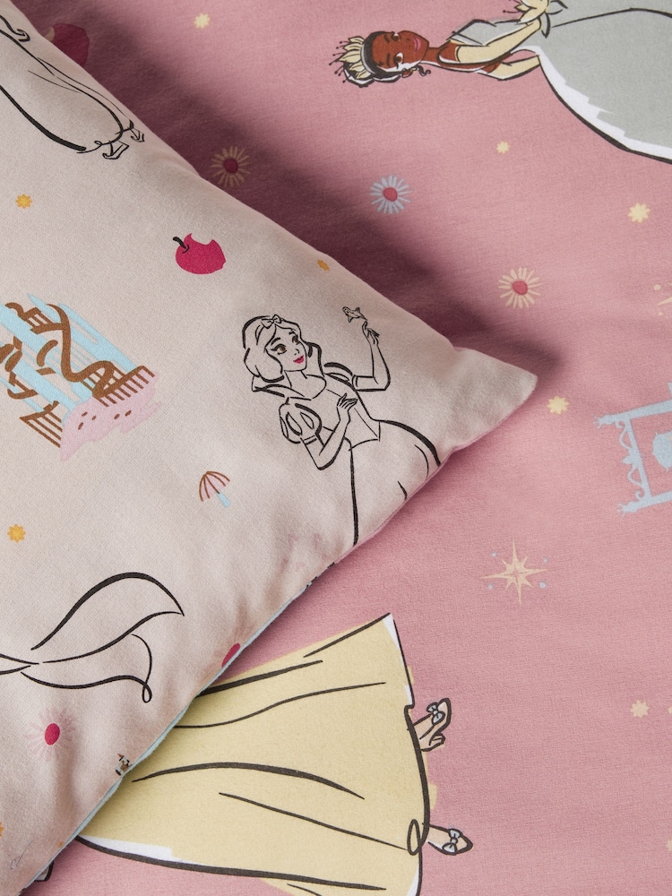 Pink Disney Princess Supersoft Brushed 100% Cotton Duvet Cover and Pillowcase Set - Image 9 of 9
