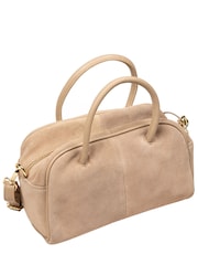 Natural - Bolso de noche pequeño de ante Faith de Pure Luxuries London - Imagen 3 de 6