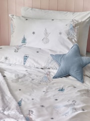 White Disney Frozen 100% Cotton Duvet Cover and Pillowcase Set - Image 1 of 6
