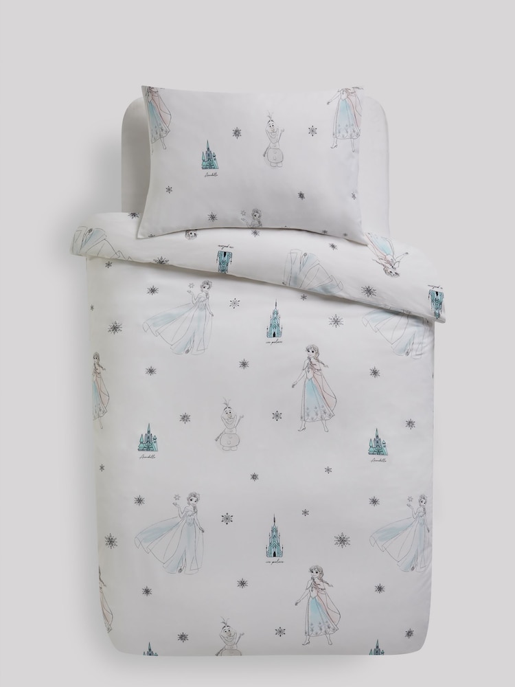 Parure housse de couette et taie d'oreiller 100 % coton Disney Reine des Neiges - Image 4 of 6