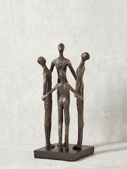 Libra Bronze Family Circle Sculpture - Image 1 of 2