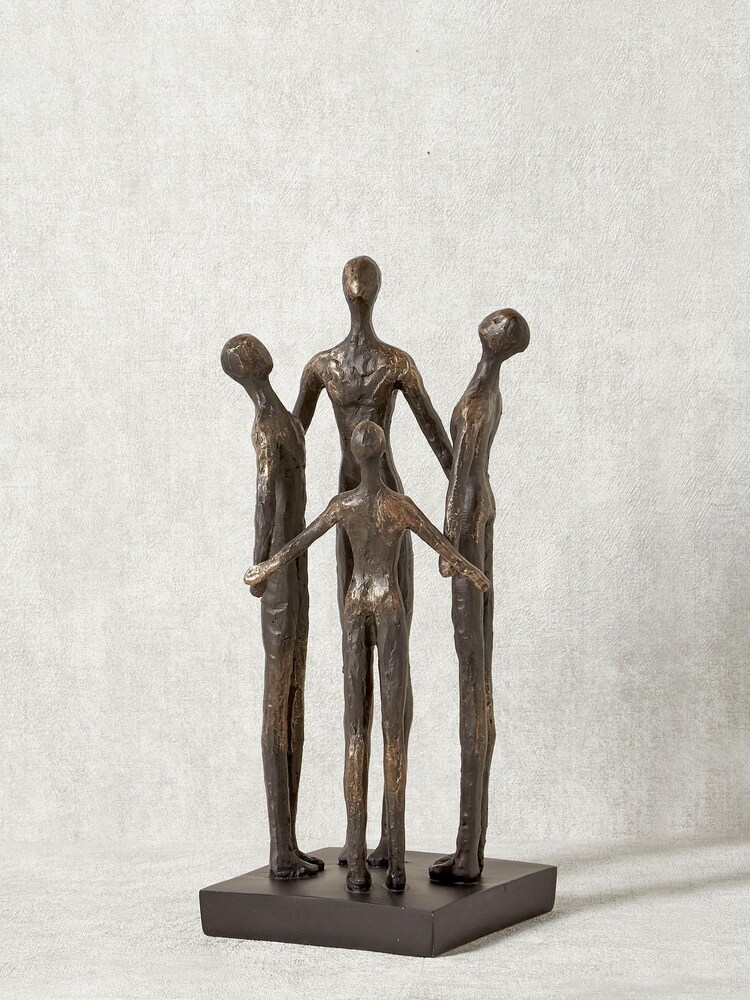 Libra Bronze Family Circle Sculpture - Image 1 of 2